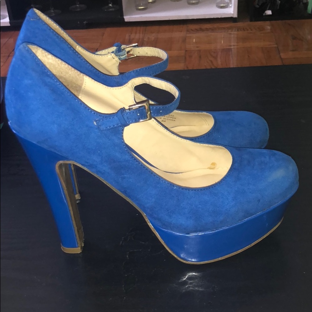 Guess blue heels